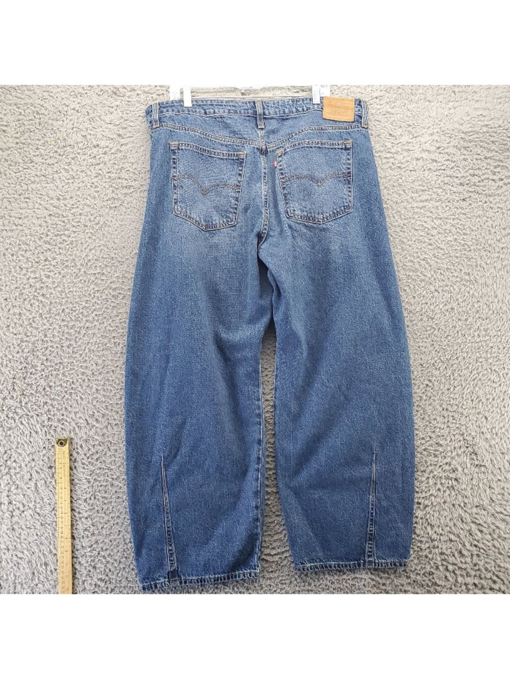 Levis Jeans Womens 34 Blue Baggy Dad Barrel Relaxed Fit Classic Denim Casual W34 - Picture 1 of 14